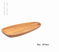 Axyaa Acacia Wood Plate Set for Serving Cake, Dessert, Fruit, Sushi