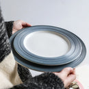 Axyaa Macaron Plate: Brushed Flat Plate for Vegetables, Steak, Pasta, Cake, Breakfast