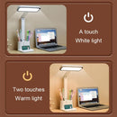 Axyaa LED Desk Lamp: Dimmable Touch Night Light, USB Rechargeable, Eye Protection, Foldable