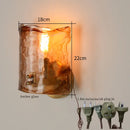 Axyaa Amber Glass LED Wall Lamp for Bedroom, Living Room, Bathroom - Minimalist Design