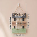 Axyaa Seasonal Wooden Wall Vases Set - Farmhouse Decor for Home