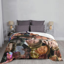 Axyaa Luxury Photo Collage Throw Blanket - Decorative Sofas Blankets
