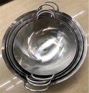 Axya 304 Stainless Steel Wok 50-70cm Chef's Skillet for Chinese Gas Cooker