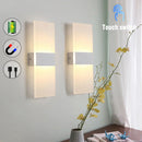 Axyaa LED Motion Sensor Wall Lamp, Acrylic Lighting, Touch Switch, Modern Interior Decor