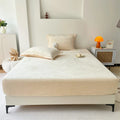 Axyaa Flannel Fitted Sheet, Soft Fleece Mattress Cover for Home & Hotel
