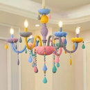 Axyaa Crystal Macaron Chandelier: Girl Princess Room Lighting