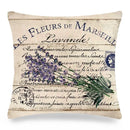 Axyaa Lavender Flowers Pillow Cover 45x45, Farmhouse Home Decor, Purple Decorative Throw Pillow