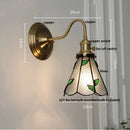 Axyaa Green Vintage LED Wall Lights with Copper Knob Switch