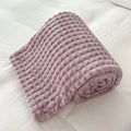 Axyaa Rabbit Plush Flannel Blanket Cover - Cozy Nap Blanket, Machine Washable