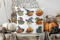 Axyaa Starry Night Ghost Riding Broomstick Cushion Cover for Sofa, Bedroom, Car.