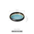 Axyaa 6" Ceramic Kimchi Plate Dish Salad Bowl - Creative Kiln Glaze - Single Plate