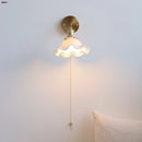 Axyaa Ceramic LED Wall Lights Pull Chain Switch Bathroom Mirror Light