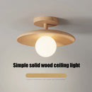 Axyaa Wood Ceiling Lights LED Nordic Luminaires for Corridor, Balcony, Porch