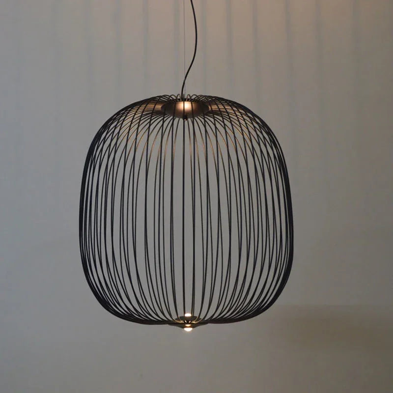 Axyaa Retro LED Spokes Pendant Lamp: Modern Industrial Hanging Light