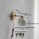 Axyaa Modern Nordic LED Wall Light White Ball Lampshade Bedside Applique Murale