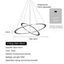 Axyaa Nordic Minimalism Circle Ring LED Pendant Lights Chandeliers for Home Decor