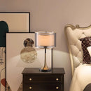 Axyaa Luxury Fabric LED Table Lamp for Office Study and Living Room