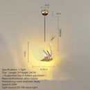 Axyaa Swan Acrylic LED Pendant Chandelier for Home and Restaurant Lighting