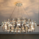 Axyaa Luxury Crystal Chandelier with LED Lighting for Living Room Décor