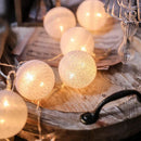 Axyaa Cotton Ball String Lights: Handmade Fairy Lights for Kids' Room, Weddings & Parties