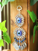 Axyaa Boho Evil Eye Metal Wall Decor Hanging Pendant Art Ornament