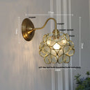 Axyaa Green Glass LED Wall Light with Copper Knob Switch