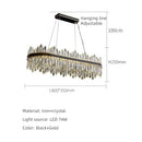 Axyaa Luxury Crystal Chandelier Black Gold LED Modern Home Decoration Dining Room Light
