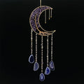 Axyaa 7 Chakra Agate Dream Catcher Moon Gemstone Wind Chime Home Decor