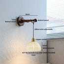 Axyaa Luxury Vintage LED Wall Lights with White PMMA Umbrella Shade