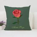 Axyaa Rose Print Pillow Cover - Romantic Home Decor & Gift