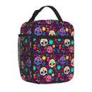 Axyaa Day of The Dead Insulated Lunch Bag - Portable Thermal Lunch Tote
