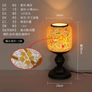 Axyaa Bohemian Tiffany Glass Table Lamp LED E27 for Living Room Bedroom