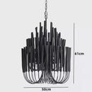 Axyaa Nordic Wooden Candlestick Chandelier Hanging Lamp for Home Lighting