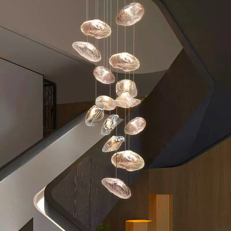 Axyaa Nordic Stair Chandelier Pendant Lights Ceiling Light for Living Room Bedroom and Dining Room