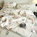 Axyaa Summer Comforter Set with Cool Feeling Fabric, Ice Silk Sheet, Pillowcase