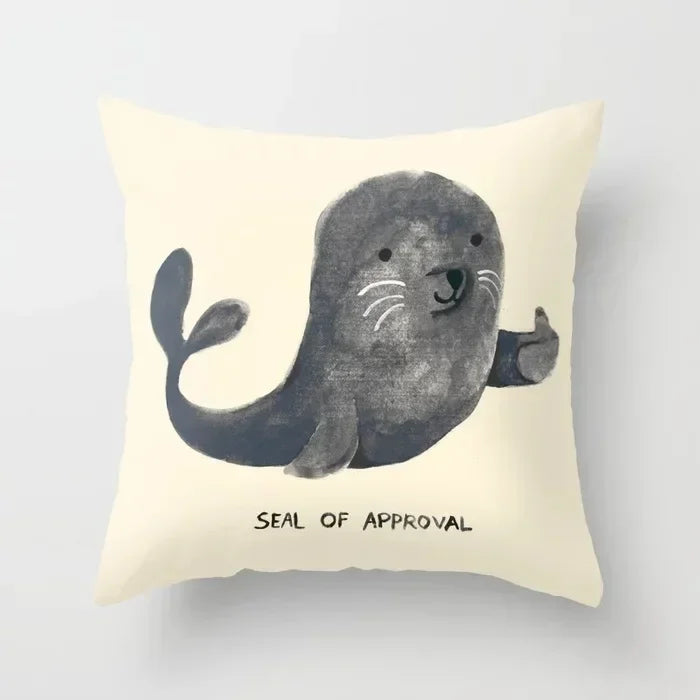 Axyaa Cartoon Animal Pillowcase: Office Car Seat Decor, Sofa Bedroom Cute Pillowcase