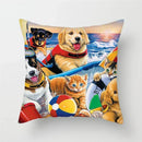 Axyaa Animals Polyester Cushion Cover for Home Sofa Decor - Farm Life Views Pillowcase
