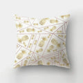 Axyaa Golden Letter Geometric Pillow Case - Elegant Home Decor Choice