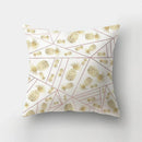 Axyaa Golden Letter Geometric Pillow Case - Elegant Home Decor Choice