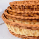 Axyaa Elegant Rattan Woven Fruit Plate & Tea Tray