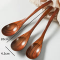 Axyaa Long Handle Wooden Ramen Spoon 3PCS Set