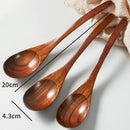 Axyaa Long Handle Wooden Ramen Spoon 3PCS Set