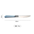 Axyaa Stainless Steel Cutlery Set with Plastic Handle - Western Tableware Steak Knife Fork Teaspoon