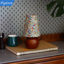 Axyaa Retro Floral LED Table Lamp for Bedroom and Living Room Decor