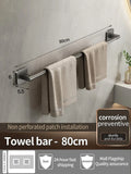 Axyaa Towel Bar/Hook/Rack - Easy Installation, No Wall Drilling