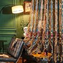 Axyaa Neoclassical Gauze Sheer Embroidered Tulle Curtains