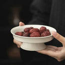 Axyaa Ceramic Heart Plate: Simple & Delicate Fruit, Snack, Chinese Tea Dish