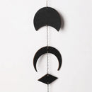 Axyaa Moon Phase Wall Hanging: Boho Wood Garland Room Decor for Living Room Bedroom Nursery
