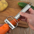 Axyaa Stainless Steel Double-sided Melon Planer Peeler Grater Slicer Kitchen Tool