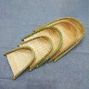 Axyaa Bamboo Weave Bread Basket Storage Tray Set